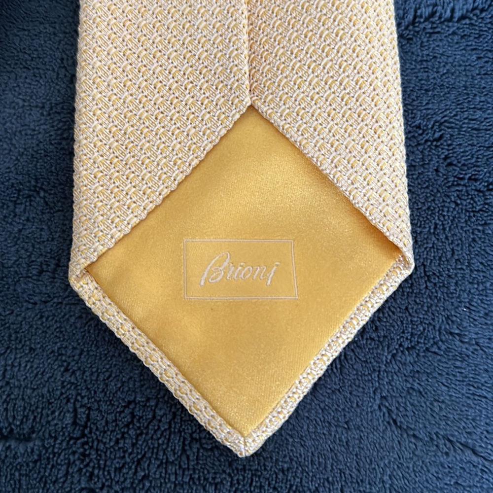 Brioni Men’s Tie - New Never Worn - Light Yellow